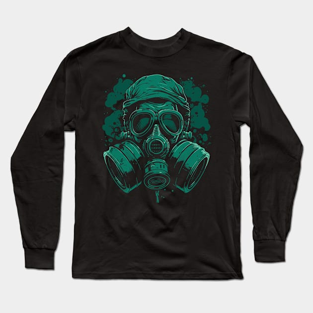 Gas mask Long Sleeve T-Shirt by DragonDream